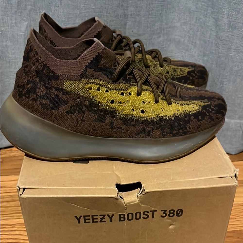Yeezy Boost 380 Brown and Yellow Men's Shoes